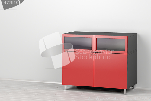 Image of Modern red cabinet