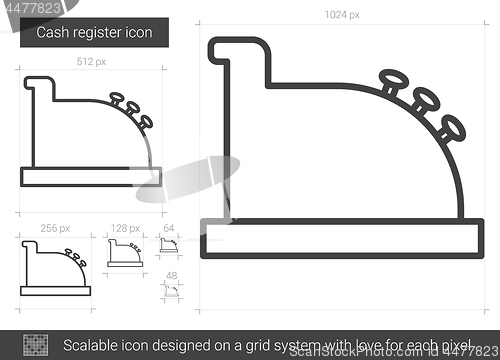 Image of Cash register line icon.