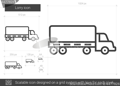 Image of Lorry line icon.