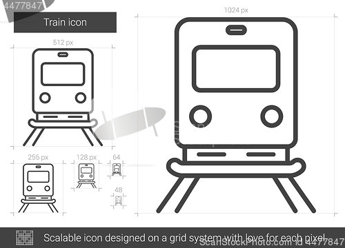 Image of Train line icon.