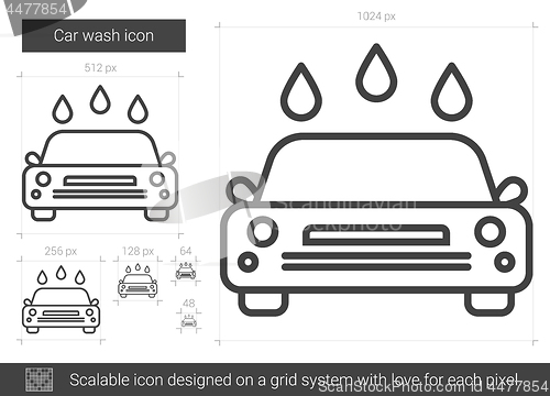 Image of Car wash line icon.