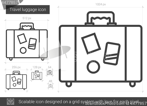 Image of Travel luggage line icon.