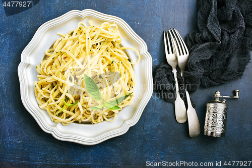 Image of spaghetty with pesto