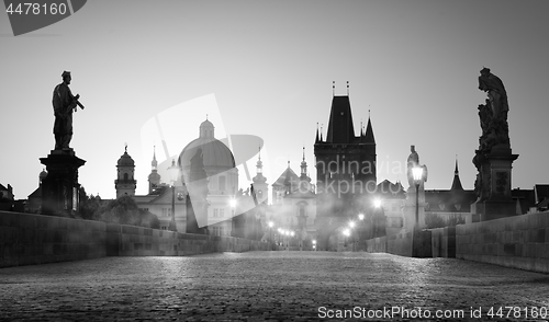 Image of Charles Bridge and fog