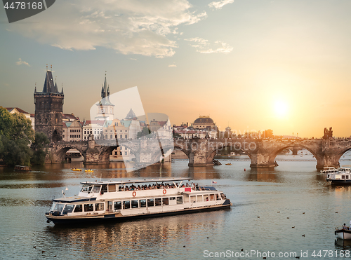 Image of Touristic boat in Prague