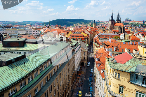 Image of Prague street from above