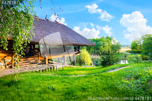 Image of Wooden house in summer