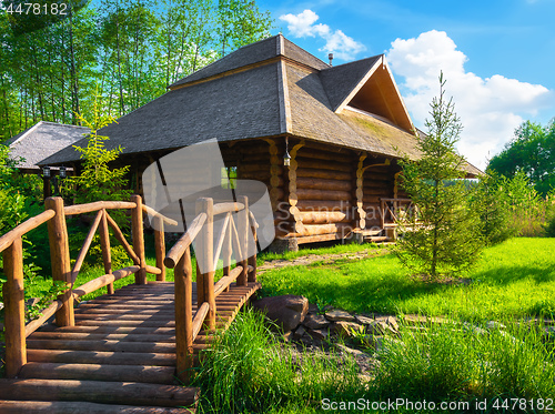 Image of Wooden house in forest