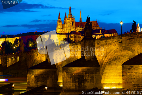 Image of Prague gothic bridge