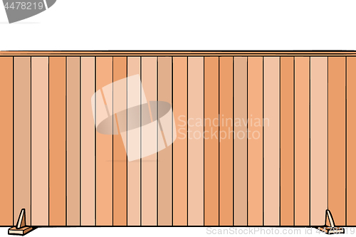 Image of board fence. house real estate