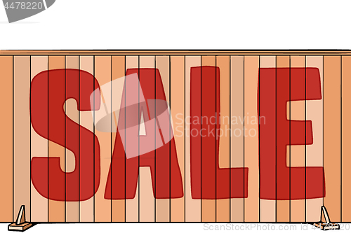 Image of sale inscription on the fence of the house, real estate