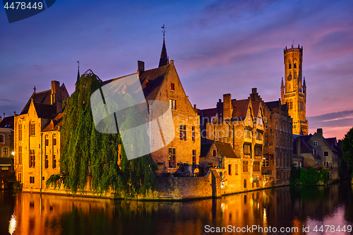 Image of Famous view of Bruges, Belgium