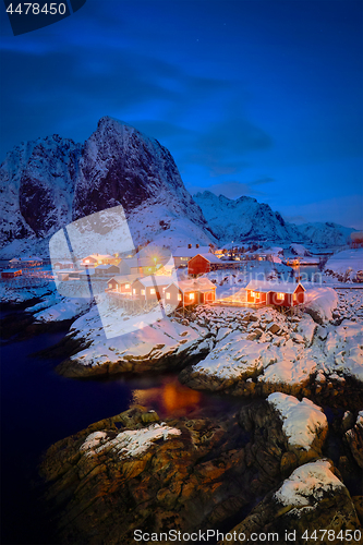 Image of Hamnoy fishing village on Lofoten Islands, Norway