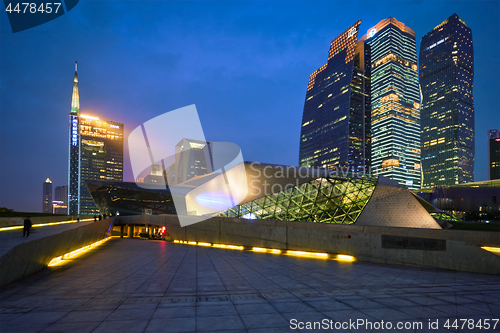 Image of Guangzhou Opera House. Guangzhou, China