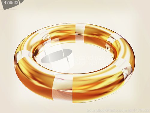 Image of blank pool ring isolated on white background. 3d illustration. V