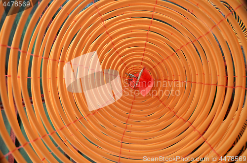 Image of Circular incenses burning in Chinese temple