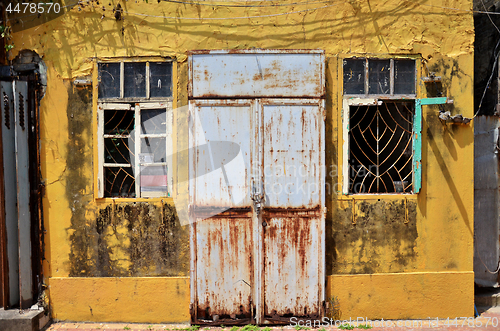 Image of Old rusty metal door