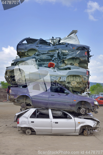 Image of Recycling Cars Stack