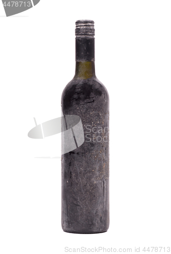 Image of Old bottle of wine, covered in dust
