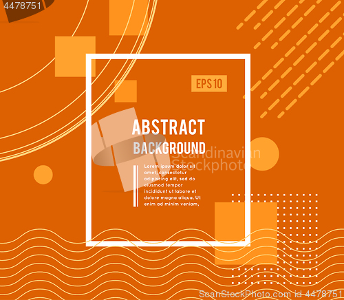 Image of Abstract geometric design with different shapes and lines. Vector illustration is suitable for decorating booklets, flyers, posters and other