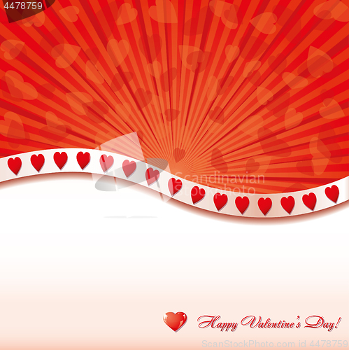 Image of Valentine background withlittle glitter hearts and place for greetings