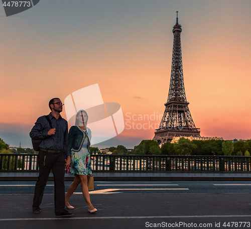 Image of Young Couple in Paris