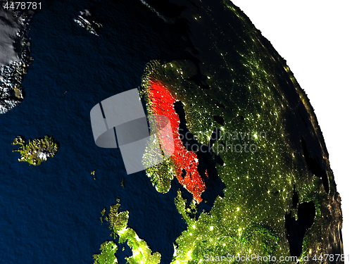 Image of Sweden from space