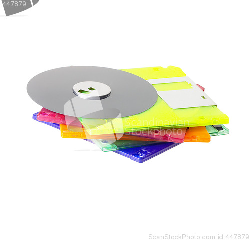 Image of coulorfull floppy disk