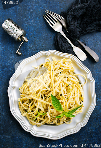 Image of spaghetty with pesto