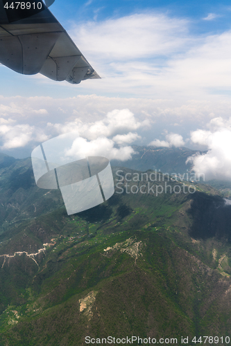 Image of Nepal and Himalayas landscape view from airplane