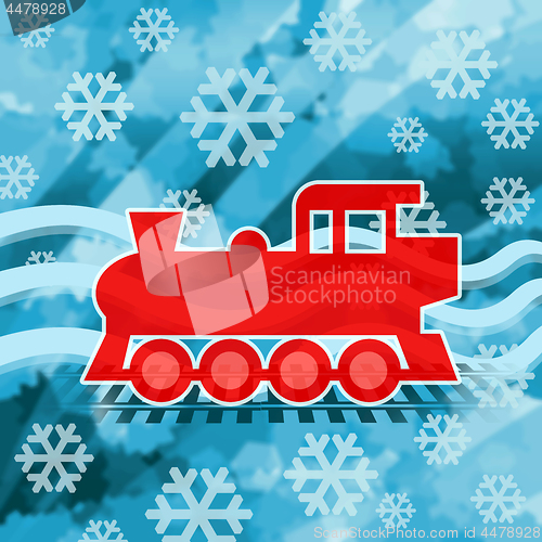 Image of Winter railway train