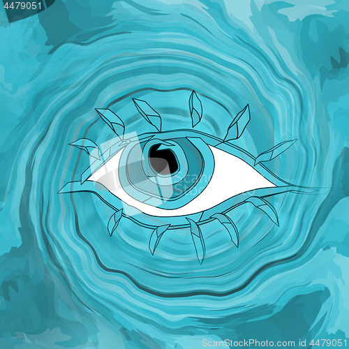 Image of All-seeing eye abstract background