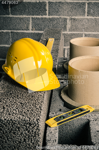 Image of construction of a modular chimney