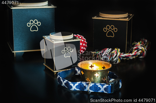 Image of Black Cremation urn for pets