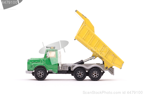 Image of Dump truck toy isolated