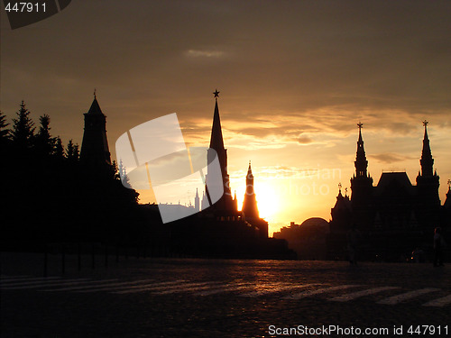 Image of Red Square in Moscow on a sunset