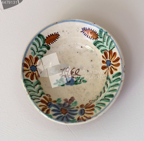 Image of Very old dutch plate isolated