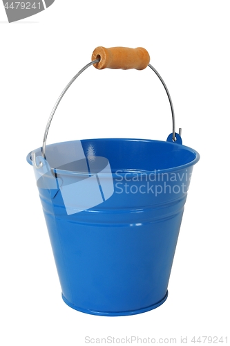 Image of Blue bucket on white