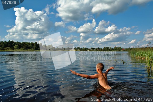 Image of Bathing in the river