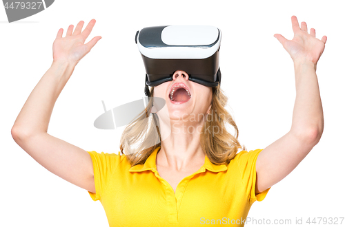 Image of Woman in virtual reality glasses