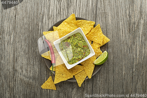 Image of Guacamole sauce with avocado