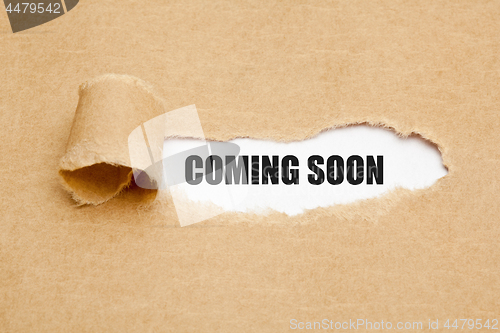 Image of Coming Soon Ripped Paper Concept
