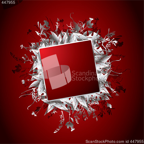 Image of floral banner red