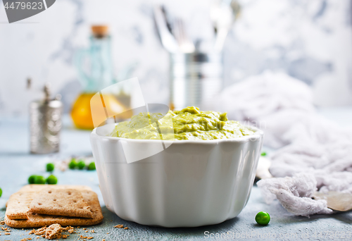 Image of mashed green peas