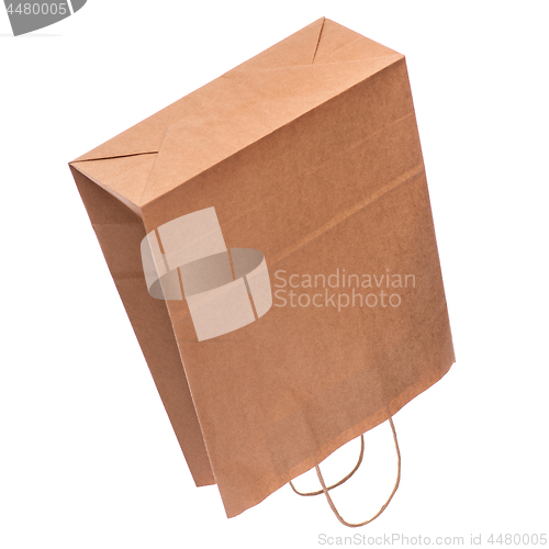 Image of Brown paper bag on white