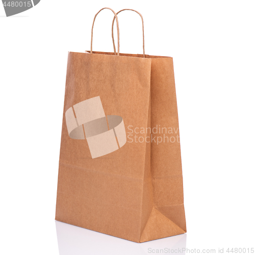 Image of Brown paper bag on white