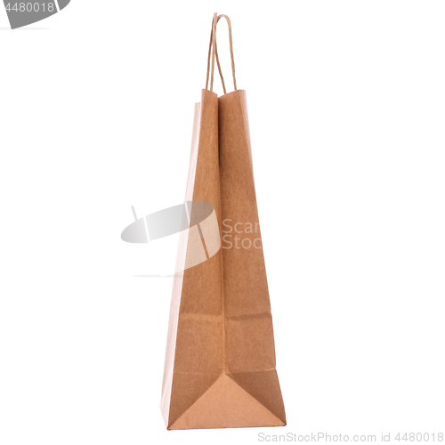 Image of Brown paper bag on white