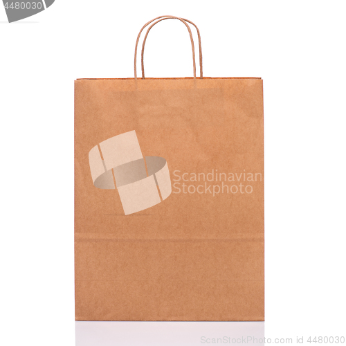 Image of Brown paper bag on white