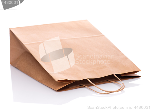 Image of Brown paper bag on white