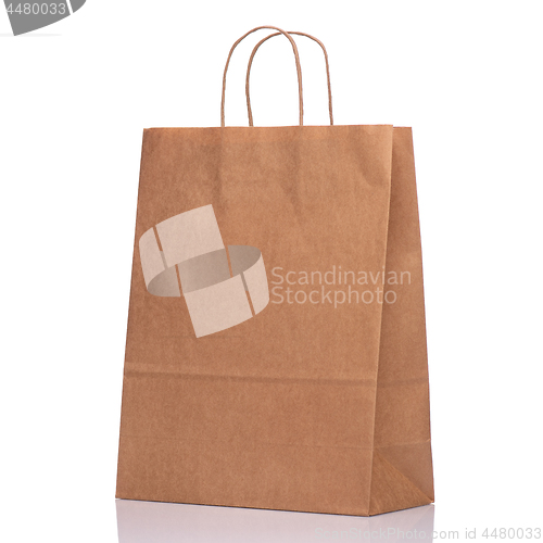 Image of Brown paper bag on white